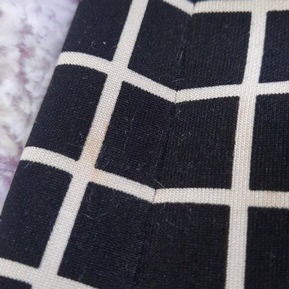 Zara Women Black White Check High Waisted Wide Leg Slit Pockets Shorts Size S - Picture 9 of 10